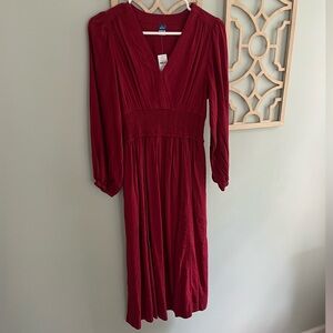 Old Navy Cranberry Wrap Style Dress